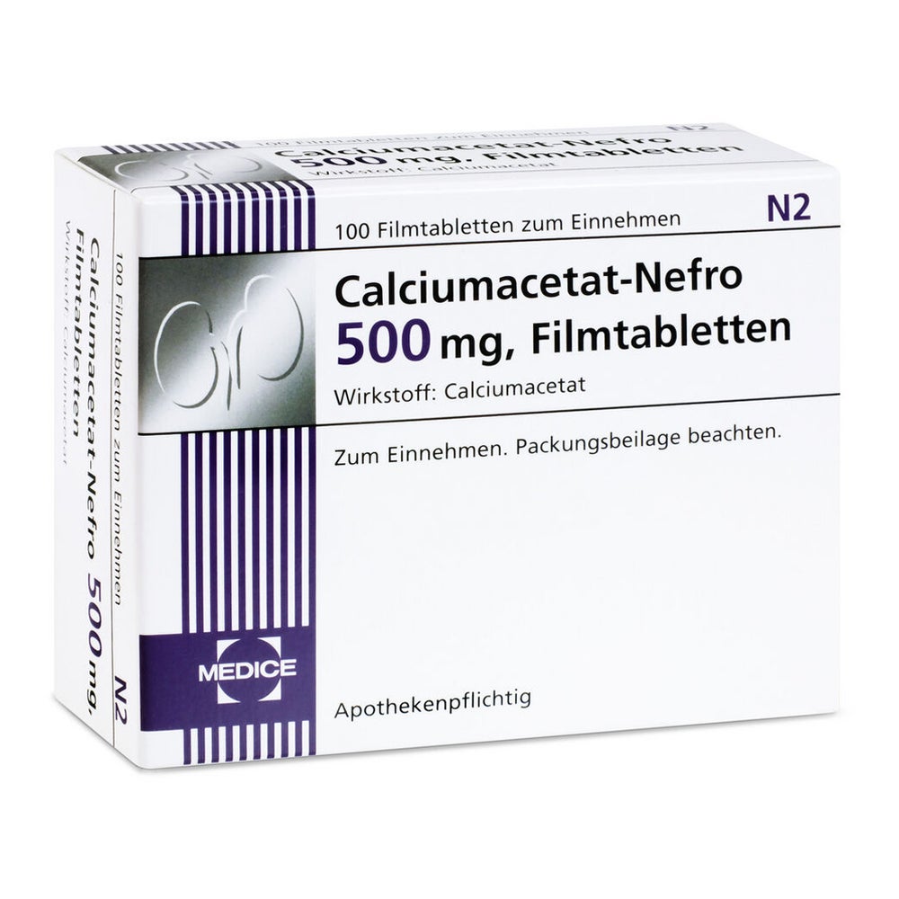 Calciumacetat Nefro 500 mg 100 St