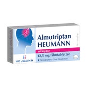 Produktabbildung: Almotriptan HEUMANN bei Migräne 12,5 mg Filmtabletten 2 St