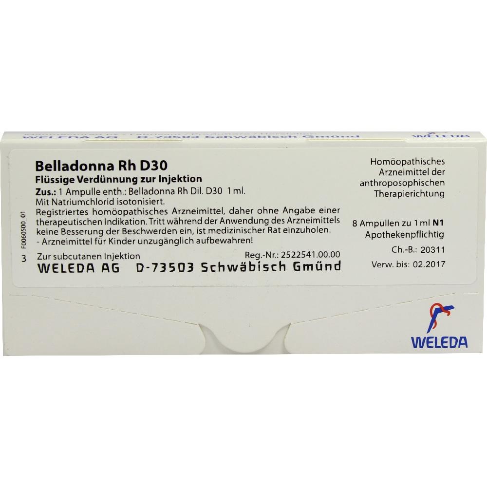 Belladonna RH D 30 Ampullen 8X1 ml