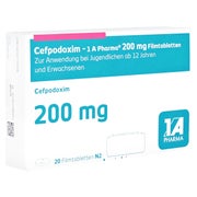 CEFPODOXIM-1A Pharma 200 mg Filmtabletten 20 St