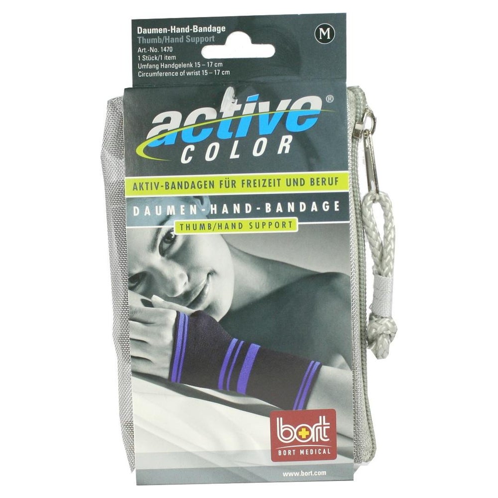 BORT Activecolor Daumen Hand Band.M schw 1 St