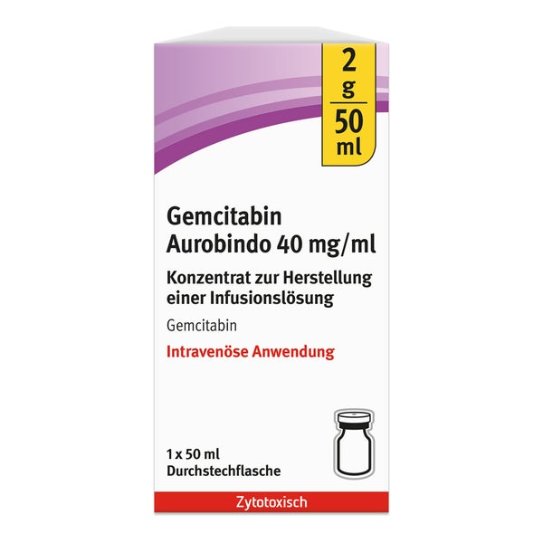 GEMCITABIN Aurobindo 40 mg/ml Kon.z.Her.e.Inf.Lsg. 50 ml