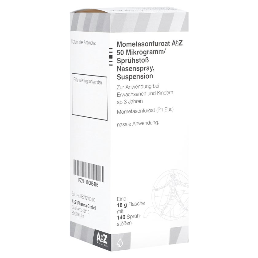 MOMETASONFUROAT AbZ 50 µg/Spr.St.Nasenspr.Susp.140 18 g, 18 g 