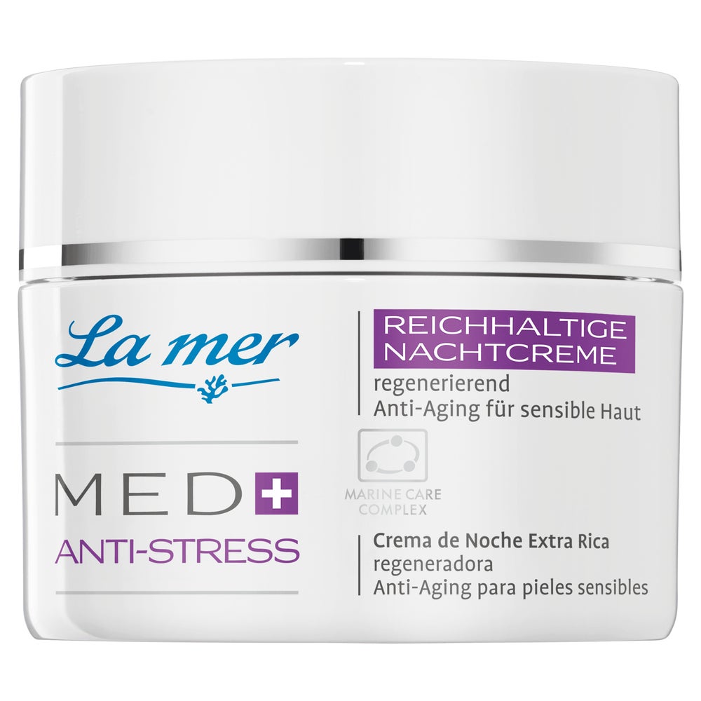 La mer MED+ ANTI-STRESS Reichhaltige Nachtcreme ohne Parfum 50 ml