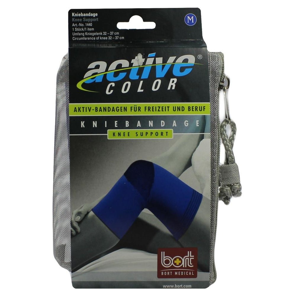 BORT Activecolor Kniebandage M blau 1 St