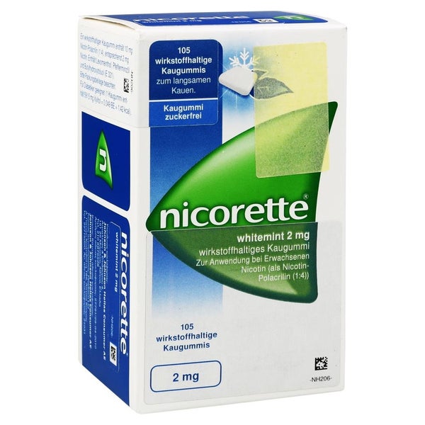 Nicorette Kaugummi 2 mg whitemint - Reimport 105 St
