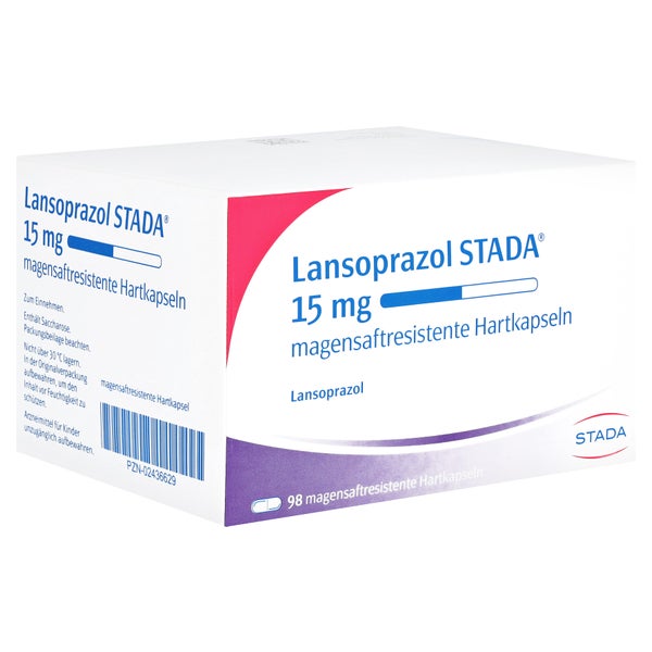 LANSOPRAZOL STADA 15 mg magensaftres.Hartkapseln 98 St