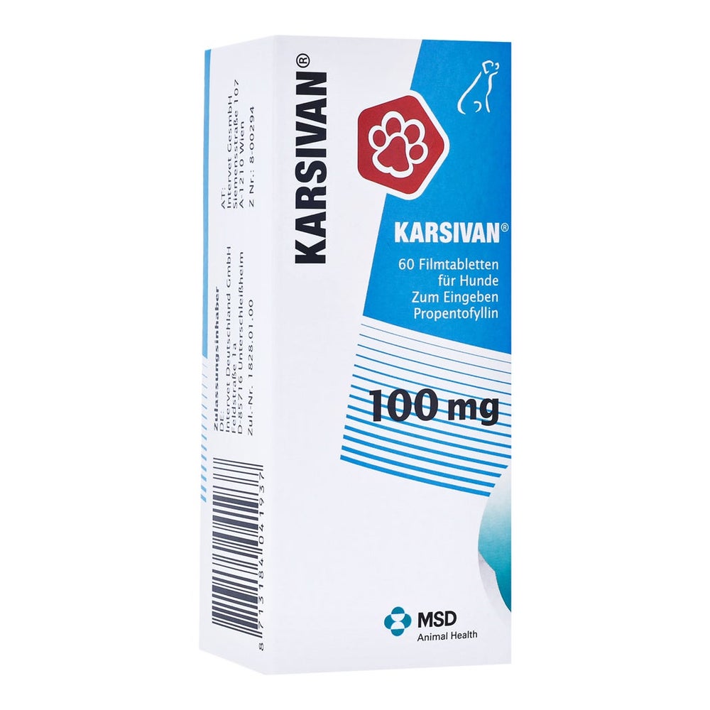 Karsivan 100 mg für Hunde 60 Filmtabletten