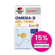Produktabbildung: Doppelherz system Omega-3 Family Gel-Tabs mit Zitronengeschmack 60 St