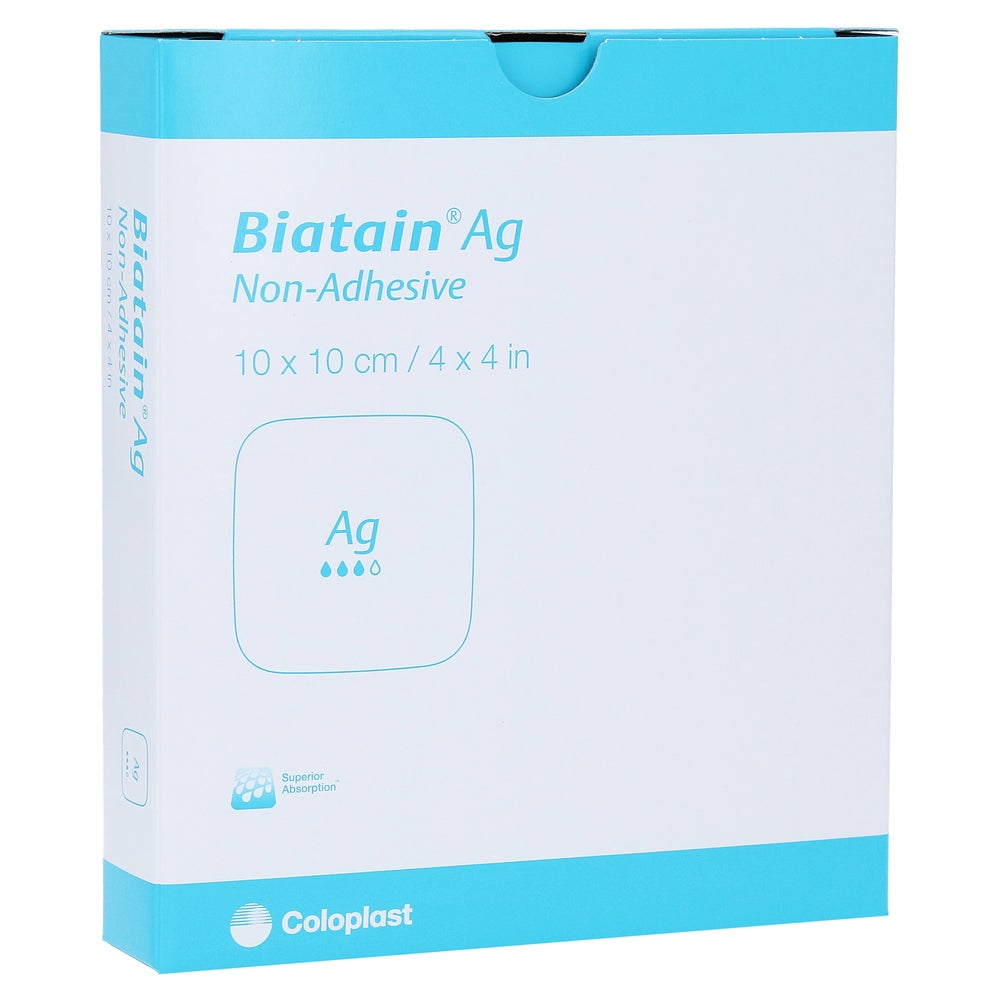 Biatain Ag Schaumverband 10x10 cm nicht 5 St