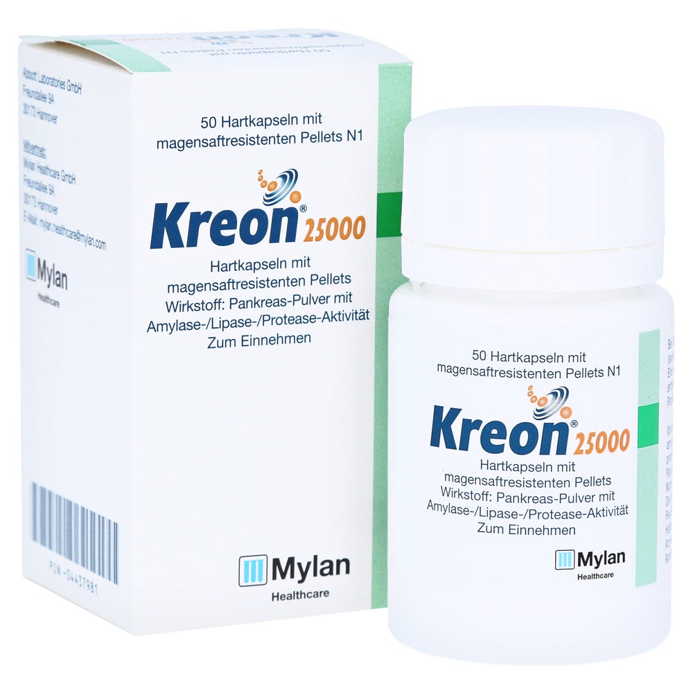 Kreon 25.000 Hartkps.m.magensaftr.überz. 50 St