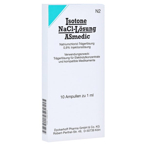 Isotone Nacl-lösung Asmedic Injektionsls 10X1 ml