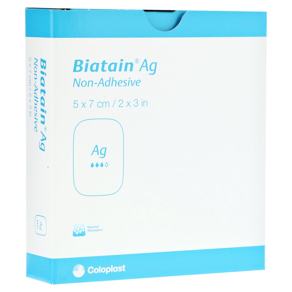 Biatain Ag Schaumverband 5x7 cm nicht ha 5 St