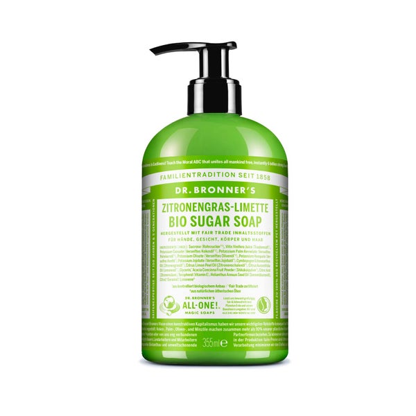 Dr. Bronner's Bio Sugar Soap Zitronengras-Limette 355 ml