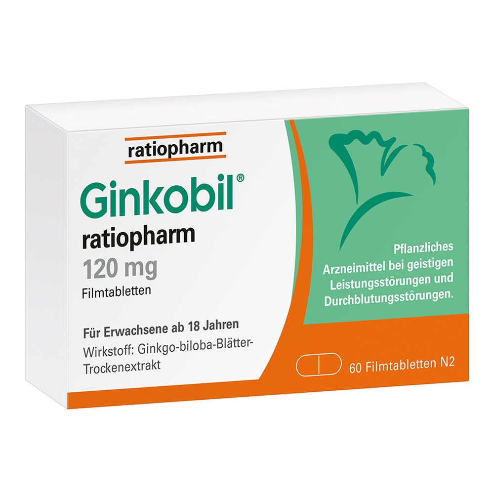 Ginkobil ratiopharm 120mg mit Ginkgo biloba 60 St