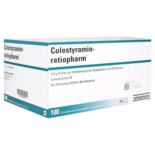 COLESTYRAMIN-ratiopharm Plv.z.Herst.e.Susp.z.Einn. 100 St