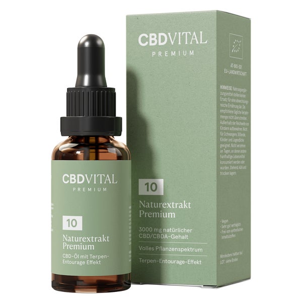 CBD VITAL Bio CBD Öl 10% Naturextrakt Premium Hanf-Tropfen 30 ml