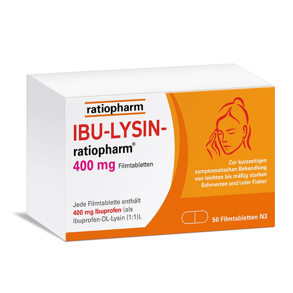 IBU-LYSIN-ratiopharm® 400 mg Filmtabletten 50 St