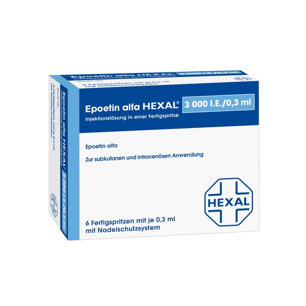 EPOETIN alfa HEXAL 3.000 I.E./0,3 ml Fertigspr. 6X0,3 ml