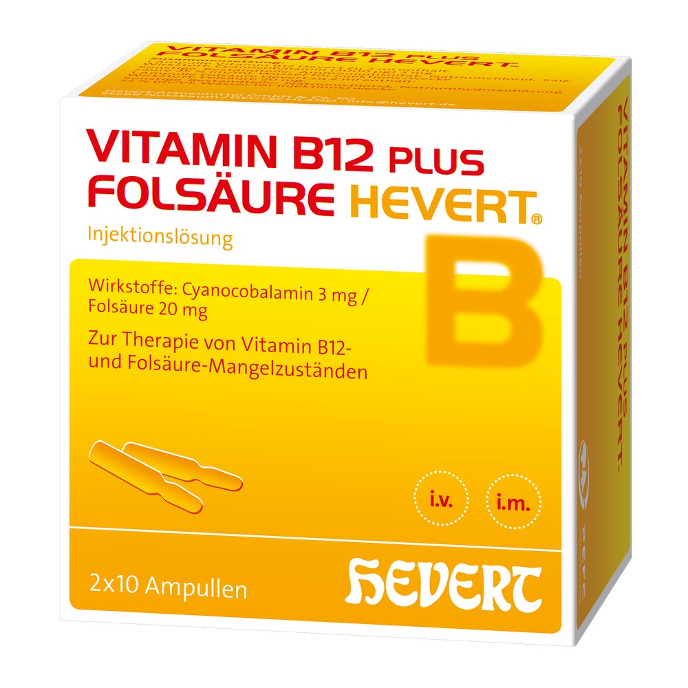 Vitamin B12 PLUS Folsäure Hervert 2X10X2 ml 2X10X2 ml