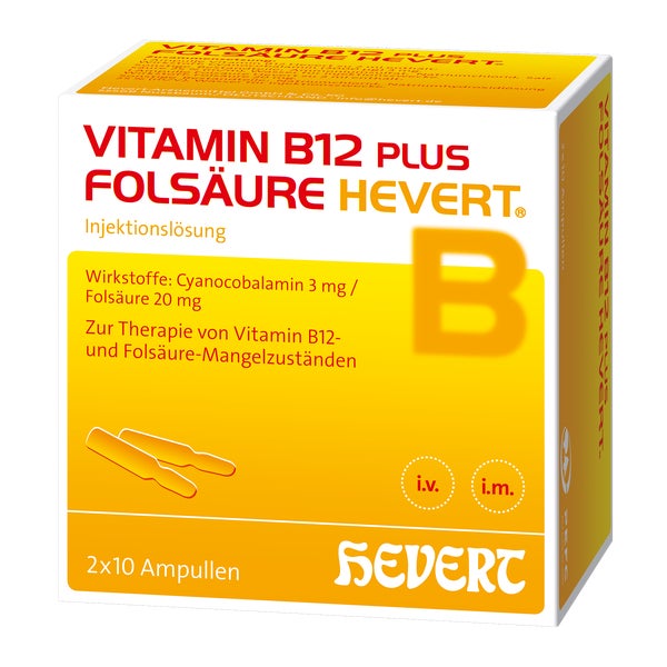 Vitamin B12 PLUS Folsäure Hervert 2X10X2 ml 2X10X2 ml