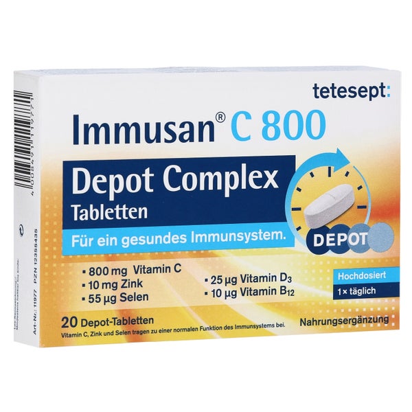 Tetesept Immusan C 800 Depot Complex Tab 20 St