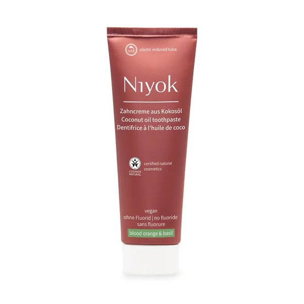 Niyok Zahncreme aus Kokosöl Blutorange & Basilikum Bio 75 ml