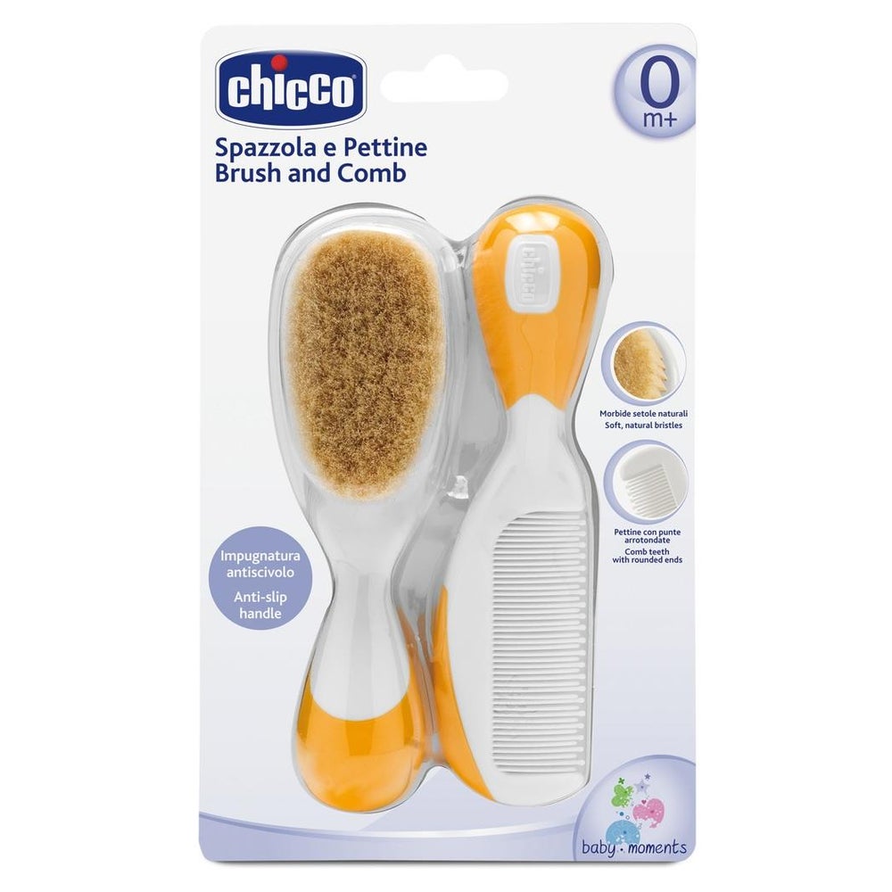 KAMM & Bürste mit Naturborsten orange ch 1 St