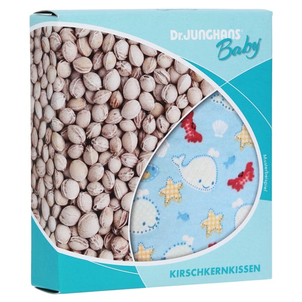 Kirschkernkissen 10x10 cm Baby weiß/rosa 1 St