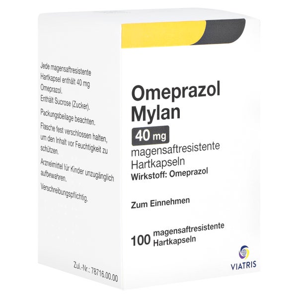 OMEPRAZOL Mylan 40 mg magensaftresist.Hartkapseln 100 St
