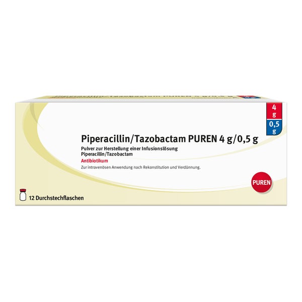 PIPERACILLIN/Tazobactam PUREN 4g/0,5g P.z.H.Inf.L. 12 St