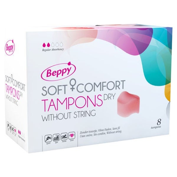 «DRY» (Classic) Soft Mittelgroße Comfort Tampons, Fadenlos (8 Stück) 8 St