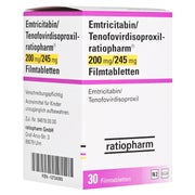 EMTRICITABIN/Tenofovirdisoproxil-ratio 200/245 mg 30 St