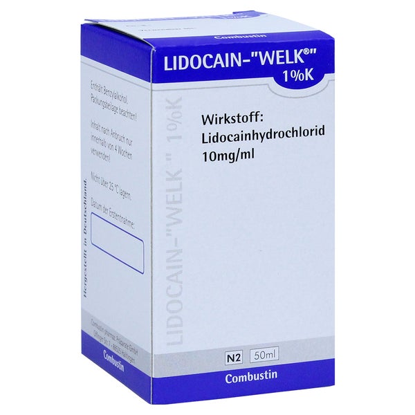 Lidocain Welk 1% K Injektionslösung Dsfl 1X50 ml