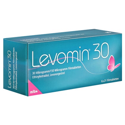 LEVOMIN 30 30 Mikrogramm/150 Mikrogramm Filmtabl. 6X21 St mit E-Rezept ...