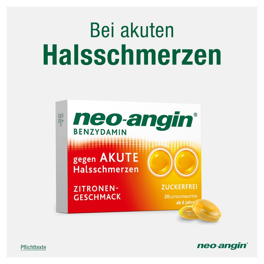 neo-angin Benzydamin Zitronen-Geschmack 20 St