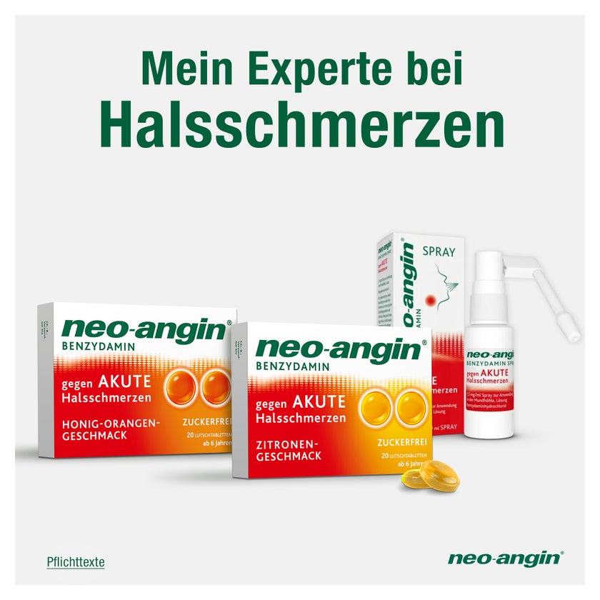 neo-angin Benzydamin Zitronen-Geschmack 20 St