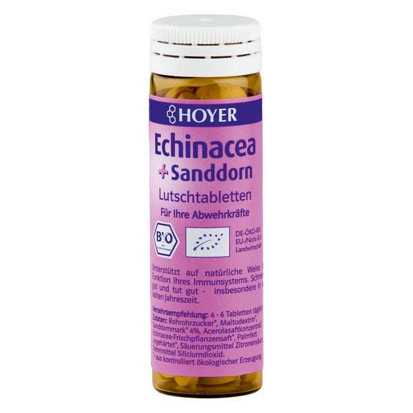 HOYER Echinacea + Sanddorn Lutschtabletten BIO 60 St