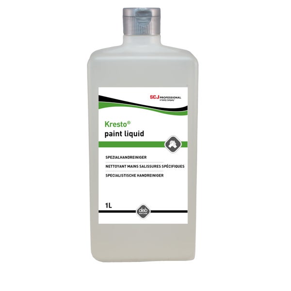 SC Johnson Professional Kresto paint liquid Handreiniger, silikonfrei, für Lack und Farbe - 1 Hartflasche à 1Liter 1000 ml