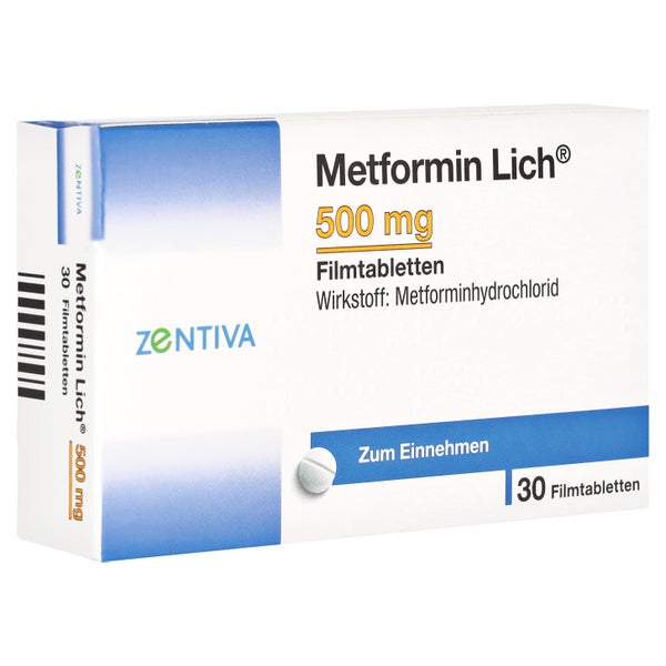 Metformin Lich 500 mg Filmtabletten 30 St, 30 St online kaufen 