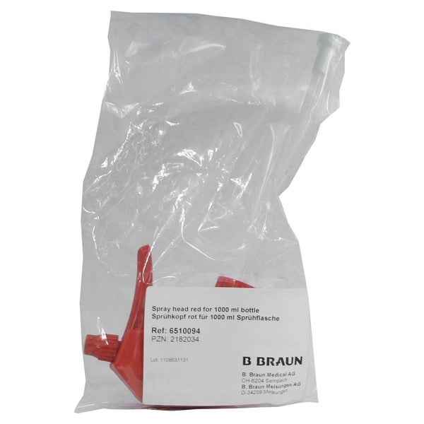 B. Braun Sprühkopf für Desinfektionsmittel-Flaschen, 1000 ml - rot – für Meliseptol / Meliseptol rapid 1 St