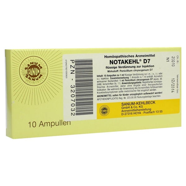 Notakehl D 7 Ampullen 10X1 ml