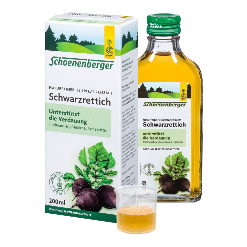 Schoenenberger Naturreiner Heilpflanzensaft Schwarzrettich 200 ml