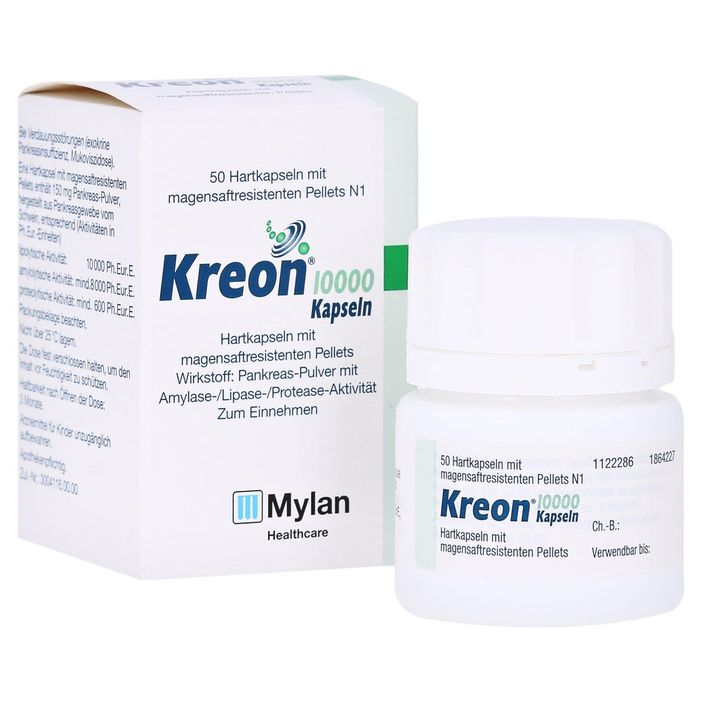 Kreon 10.000 Hartkps.m.magensaftr.überz. 50 St