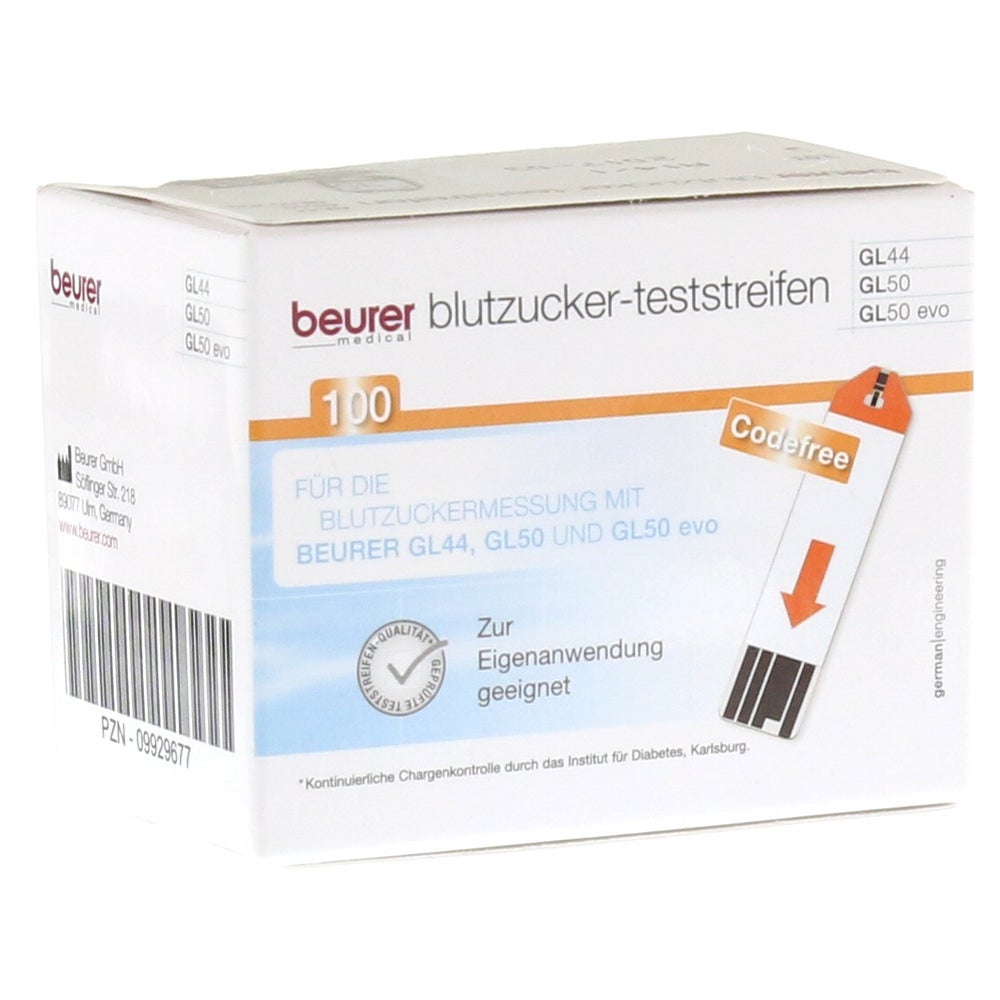 Beurer Blutzuckerteststreifen GL 44/ GL 50 100 St