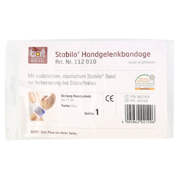 BORT Stabilo Handgelenkbandage Gr.1 blau 1 St
