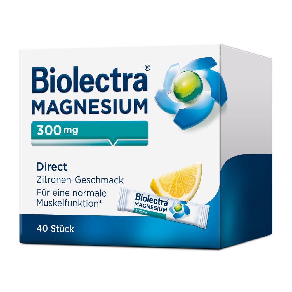 Biolectra Magnesium 300 mg Direct Zitron 40 St
