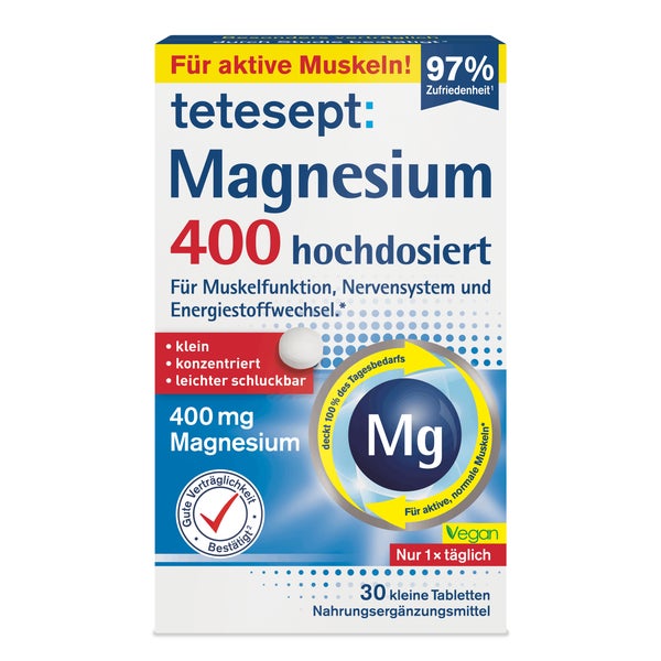 Tetesept Magnesium 400 hochdosiert Table 30 St