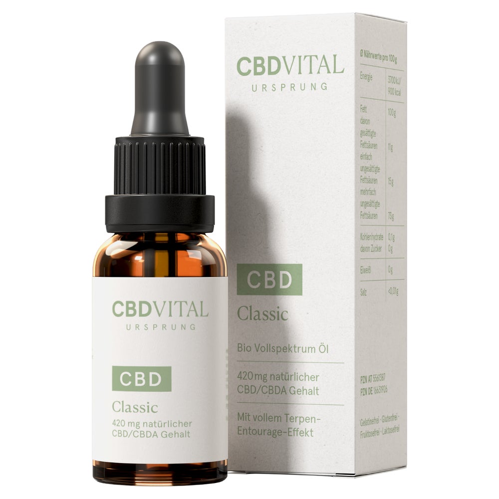 CBD VITAL Vollspektrum Bio CBD Öl Ursprung Classic 420 mg 20 ml