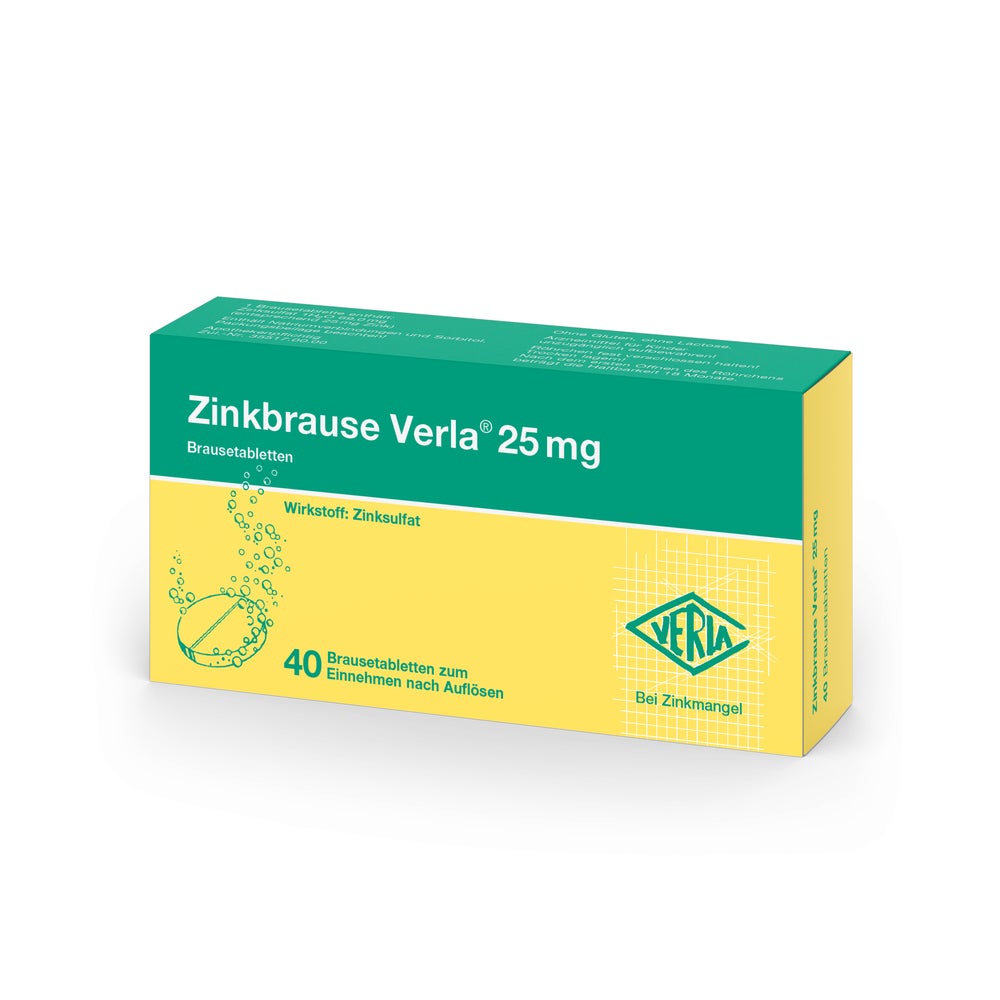 Zinkbrause Verla 25 mg Brausetabletten 40 St